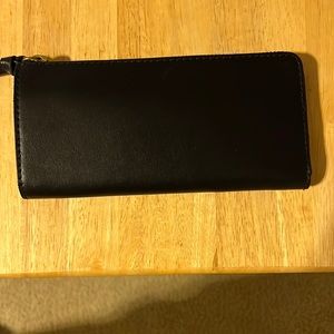 {Madewell} The Continental Zip Leather Wallet True Black NWT